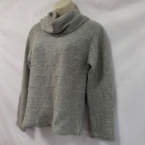 CHELSEA & THEODORE CASHMERE GREY SWEATER‎ SIZE PM - Picture 1 of 5
